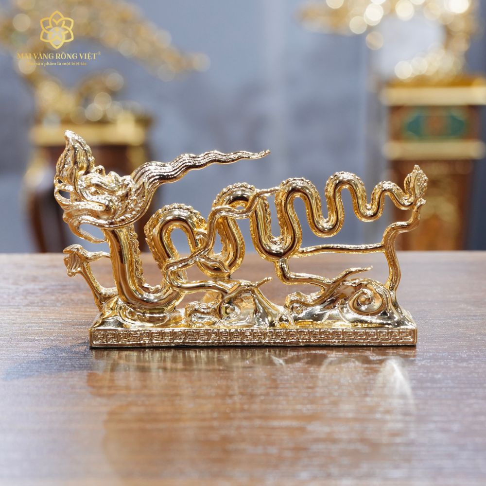 Tượng Rồng Nhà Lý Mạ Vàng 24K