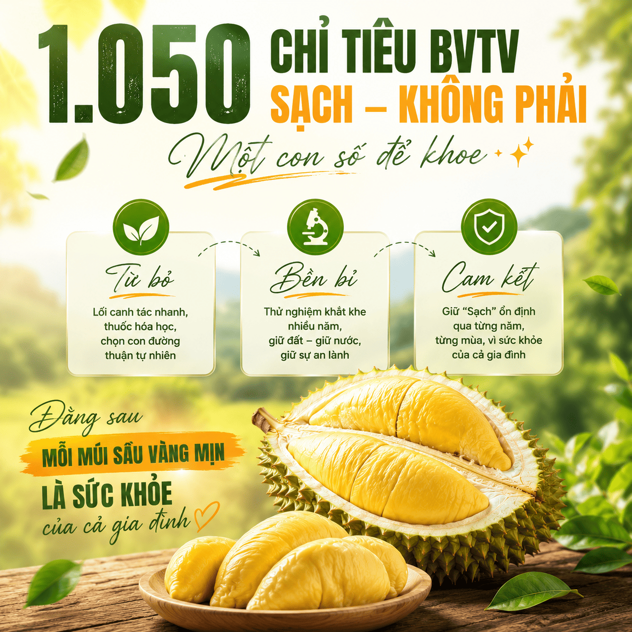1.050 CHỈ TIÊU BVTV SẠCH – KHÔNG PHẢI MỘT CON SỐ ĐỂ KHOE ✨