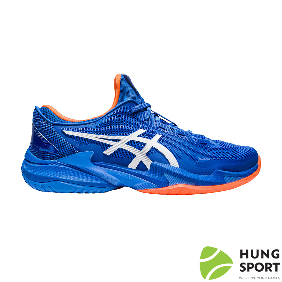 Giày Tennis Asics Court FF3 Novak Xanh/Trắng/Cam