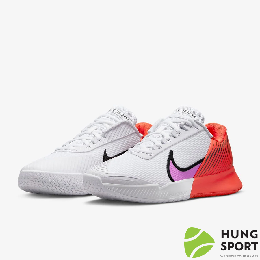 Giày Tennis Nike Court Air Zoom Vapor Pro 2 Trắng/Đỏ Cam/Tím