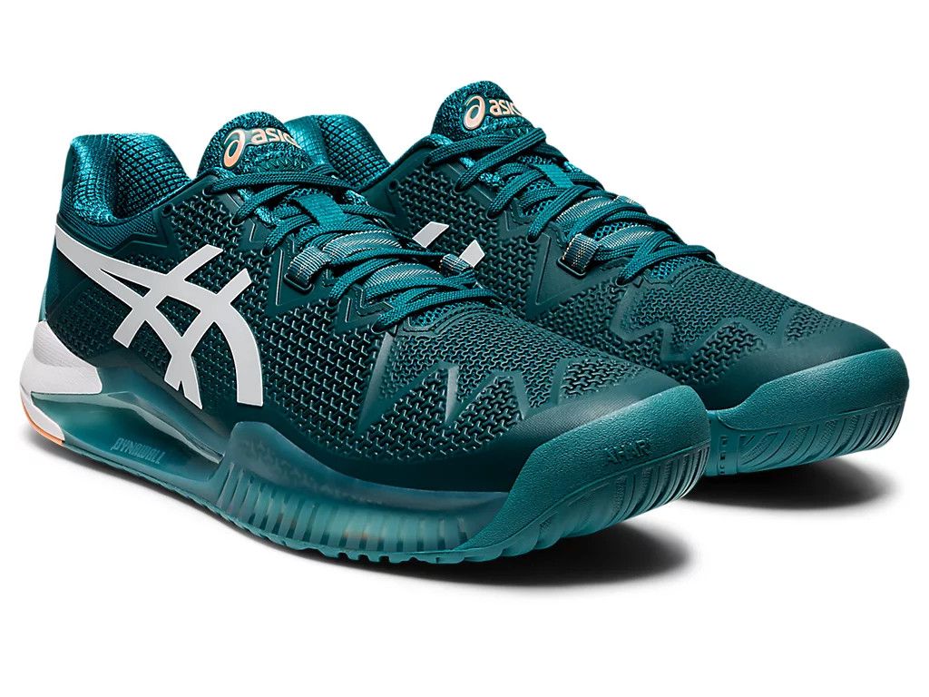 Giày Tennis Asics Gel Resolution 8 Xanh Rêu/Trắng/Xanh Rêu
