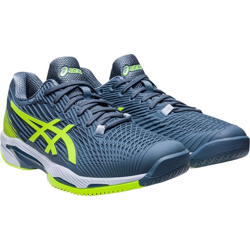 Giày Tennis Asics Solution Speed FF 2 Steel Xanh Biển/Xanh Lá/Trắng