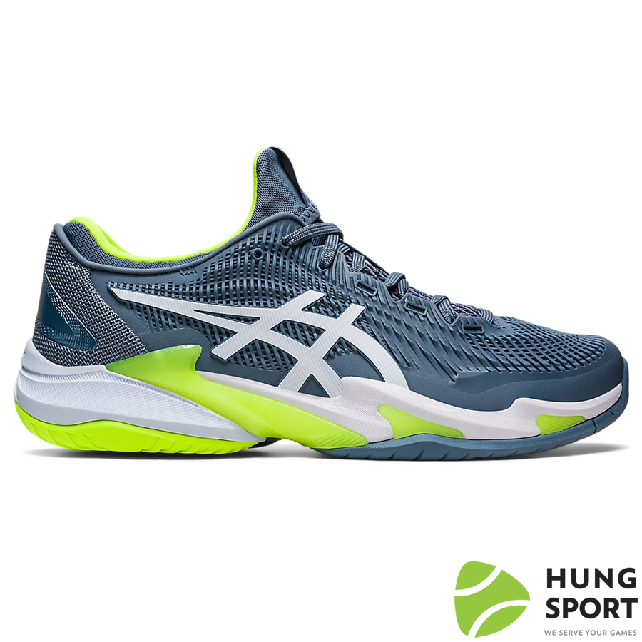 Giày Tennis Asics Court FF 3 Steel Ghi/Trắng/Xanh