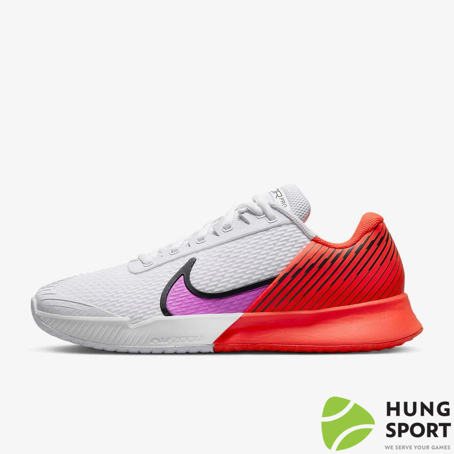 Giày Tennis Nike Court Air Zoom Vapor Pro 2 Trắng/Đỏ Cam/Tím