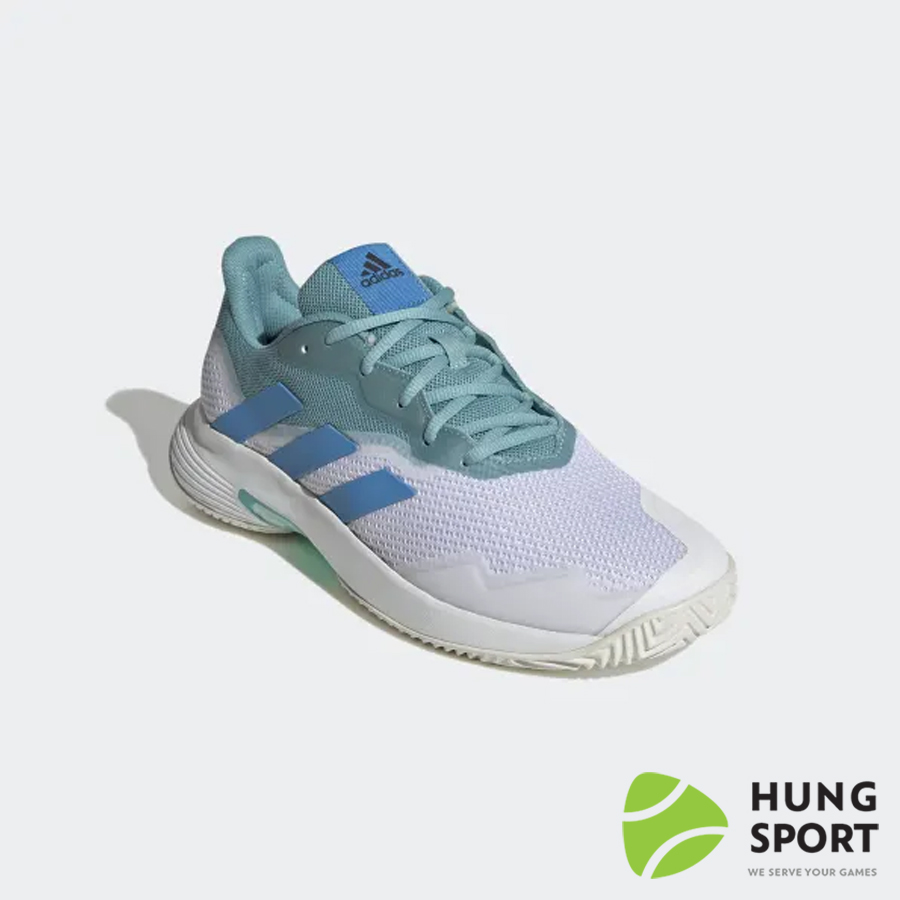 Giày Tennis Adidas CourtJam Control M MC ( Trắng / Xanh )