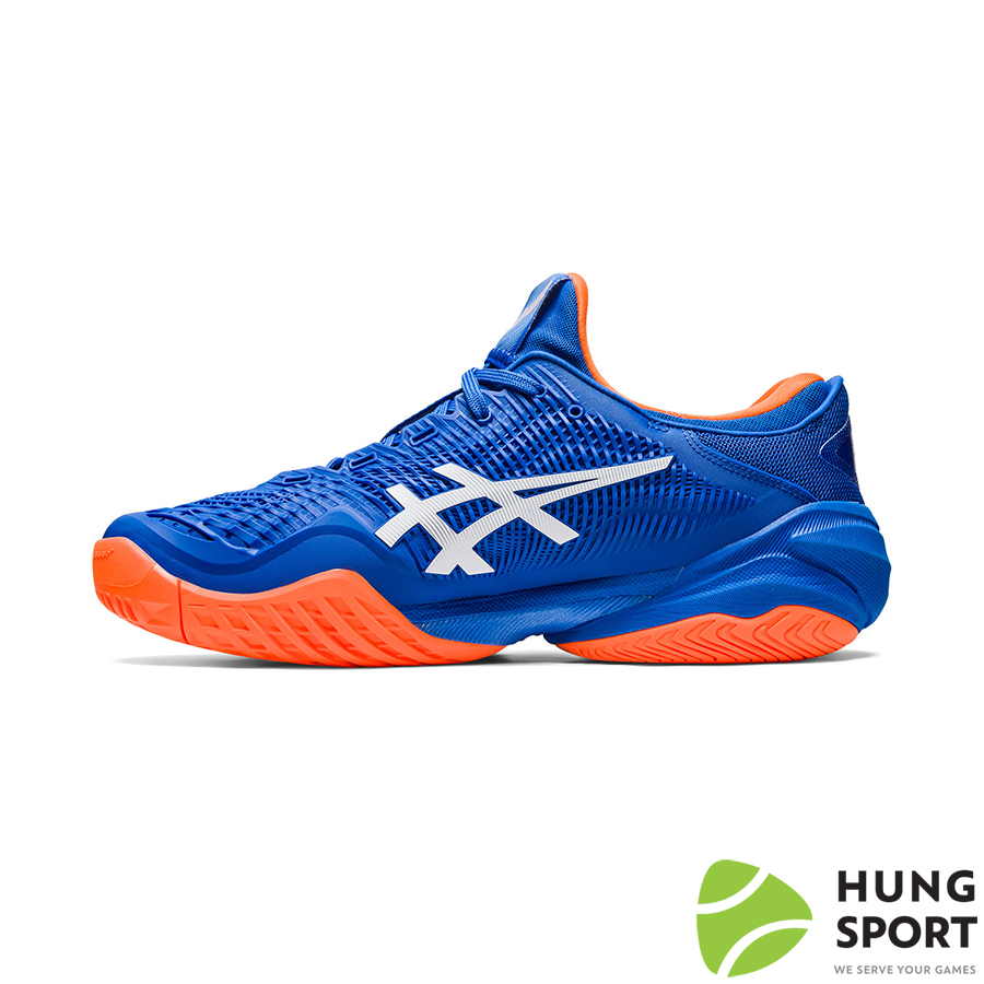 Giày Tennis Asics Court FF3 Novak Xanh/Trắng/Cam