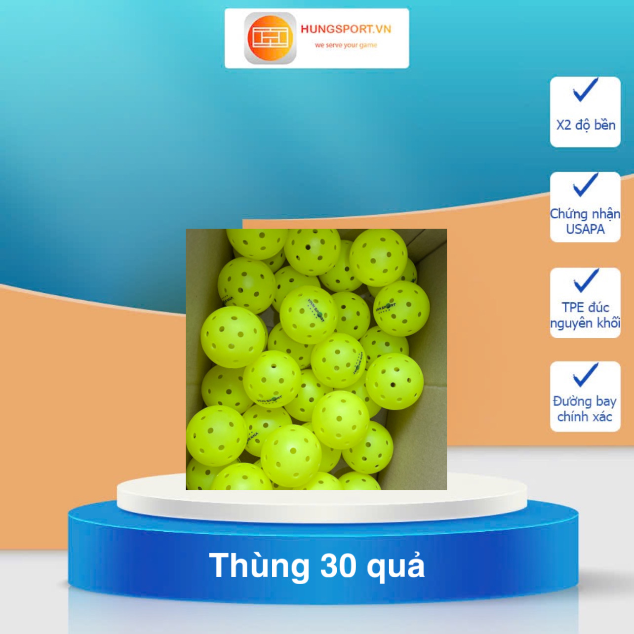 Combo Bóng thi đấu Pickleball siêu cấp V-Star VivnSport x2 độ bền đạt chứng nhận USAPA