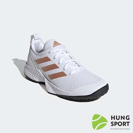 Giày Tennis Adidas Court Control Trắng/Vàng/Đen