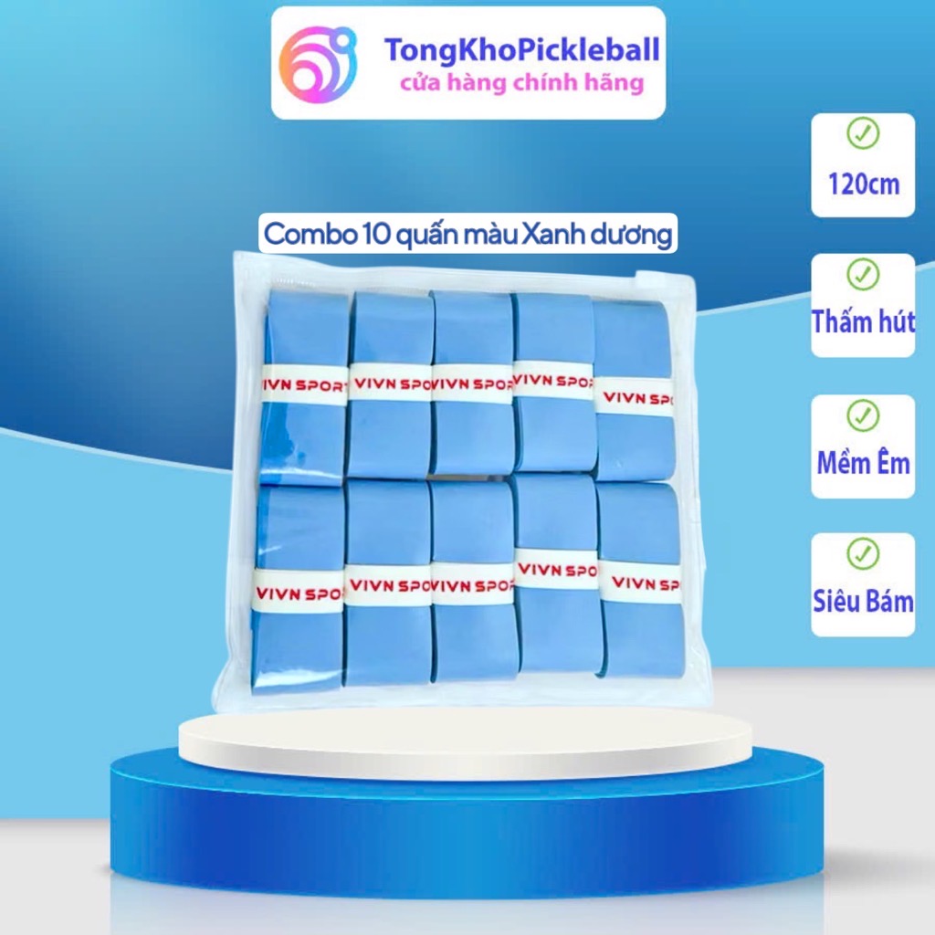 Quấn cán vợt Tennis/Cầu Lông/PickLeball VivnSport Chính Hãng