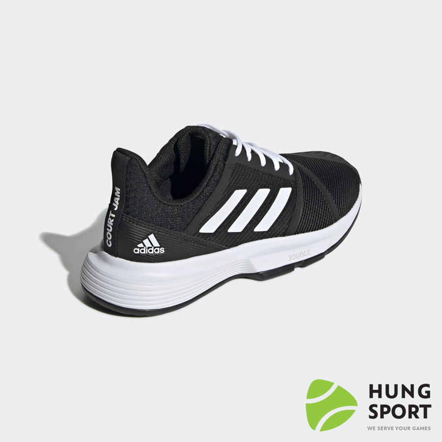 Giày Tennis Adidas CourtJam Bounce Đen/Trắng