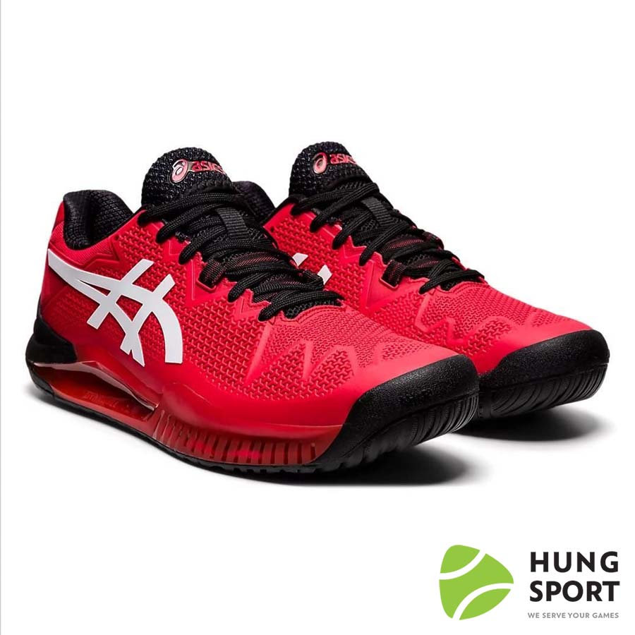 Giày Tennis Asics Gel Resolution 8 Đỏ/Trắng/Đen