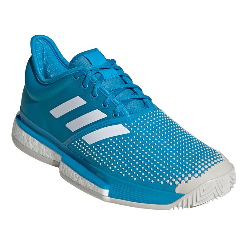 Giày Tennis Adidas SoleCourt Boost M Clay Xanh/Trắng