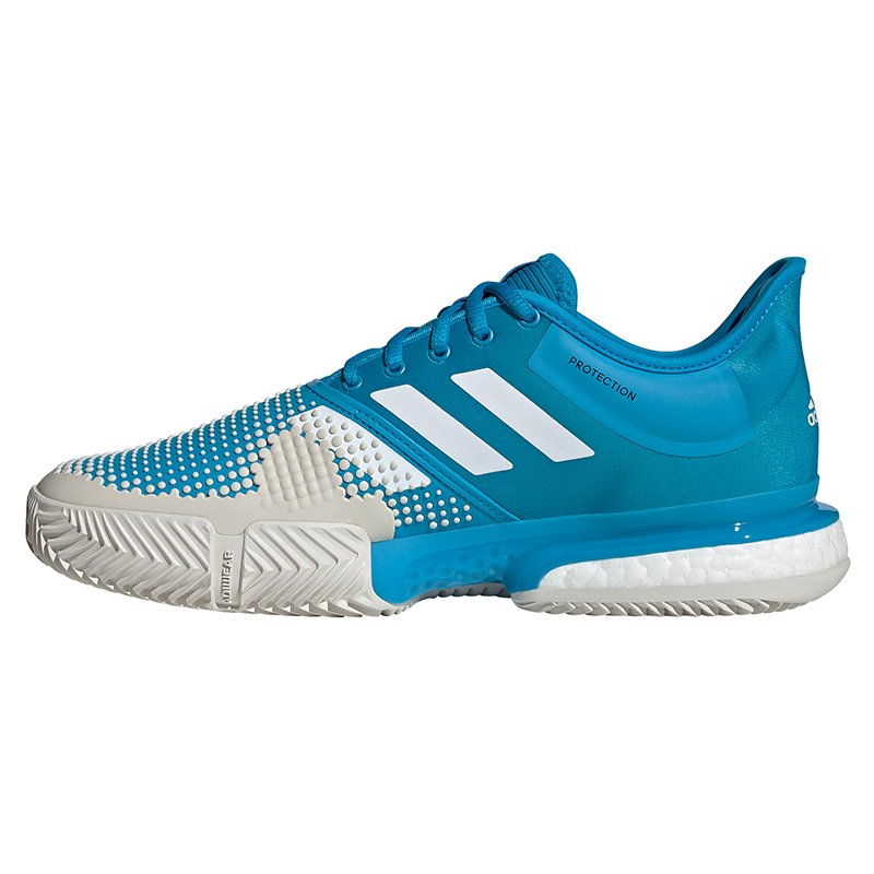 Giày Tennis Adidas SoleCourt Boost M Clay Xanh/Trắng