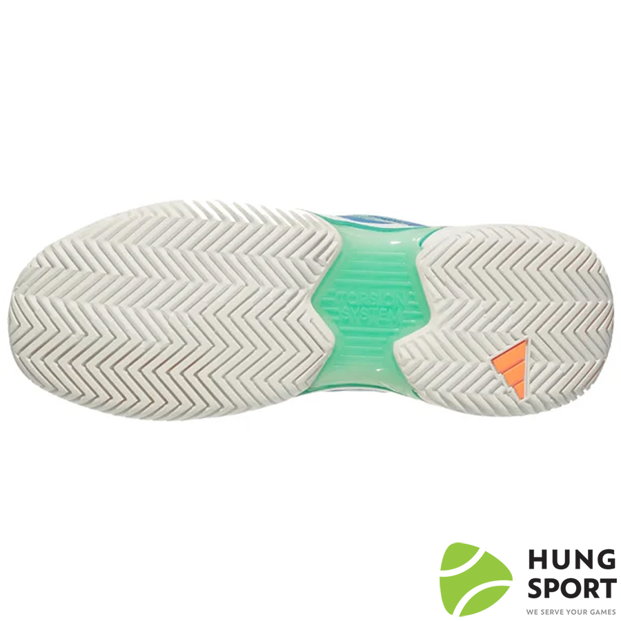 Giày Tennis Adidas CourtJam Control M MC ( Trắng / Xanh )