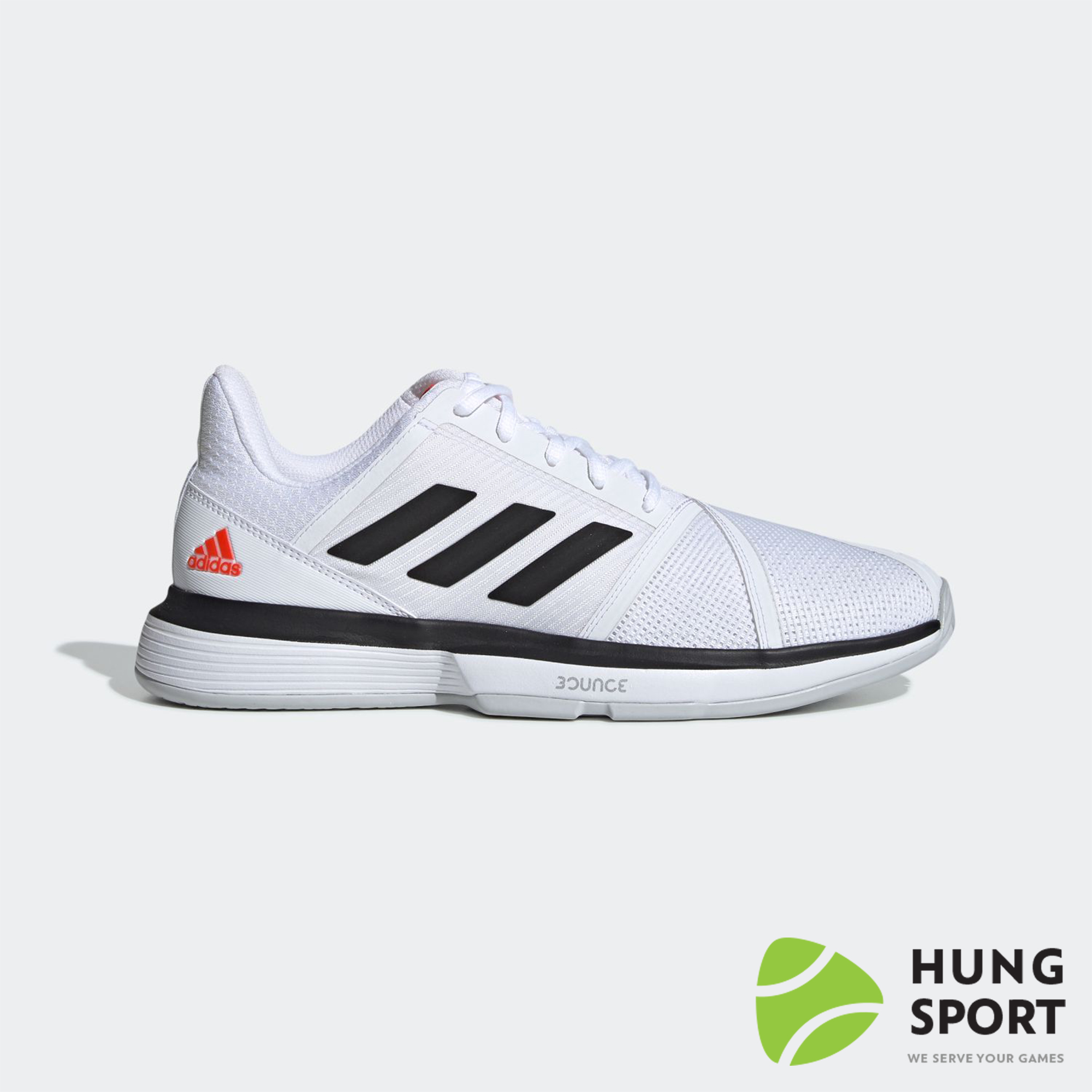 Giày Tennis Adidas Court Jam Trắng/Đen/Cam