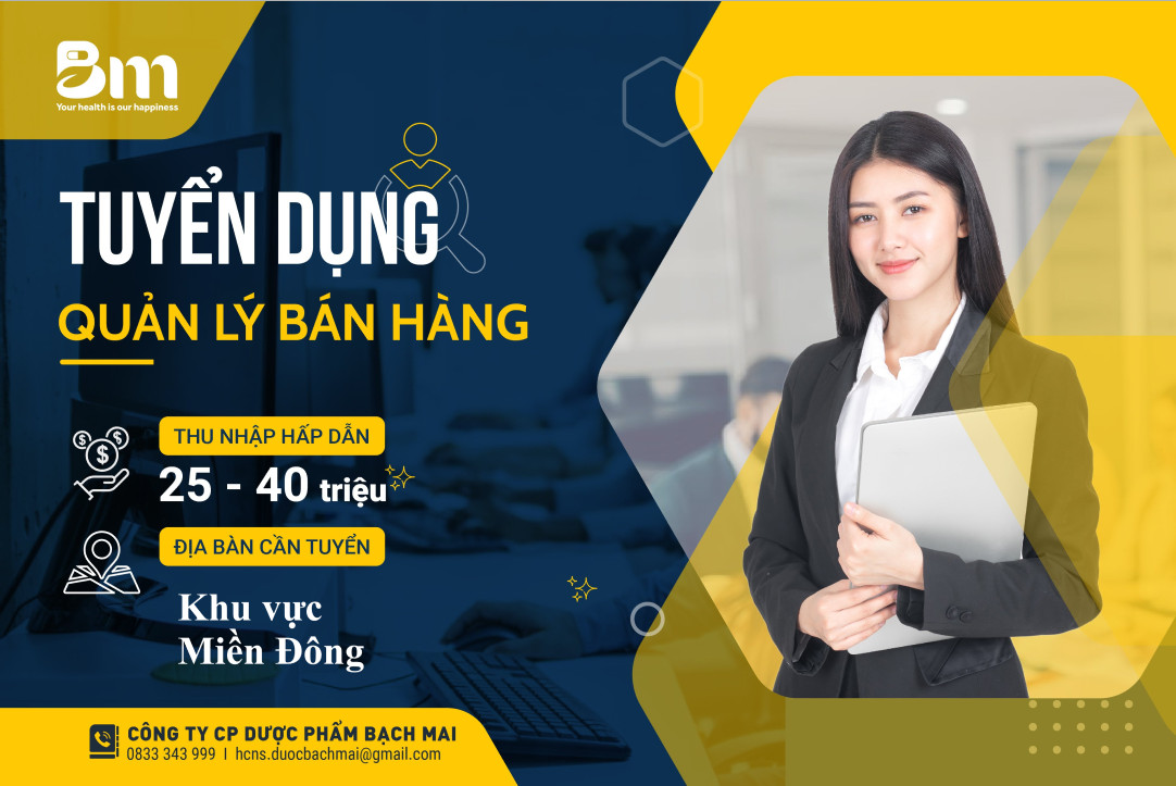 TUYỂN DỤNG QUẢN LÝ BÁN HÀNG