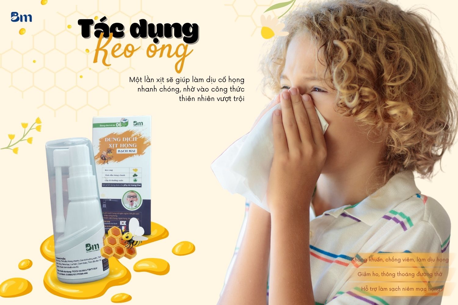 Tác dụng của keo ong đối với hệ hô hấp của trẻ