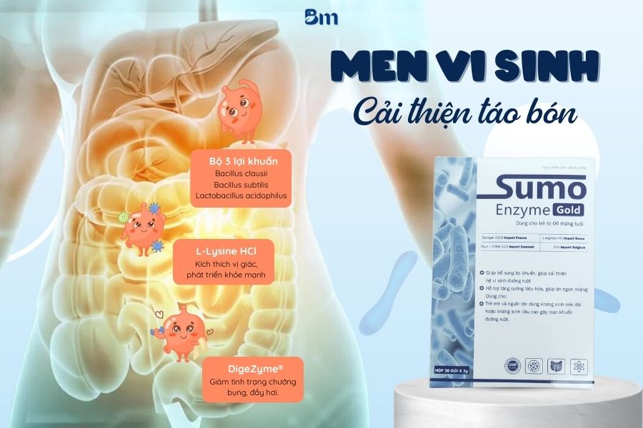 Men vi sinh trị táo bón ở trẻ: Giải pháp tự nhiên hỗ trợ sức khỏe tiêu hóa