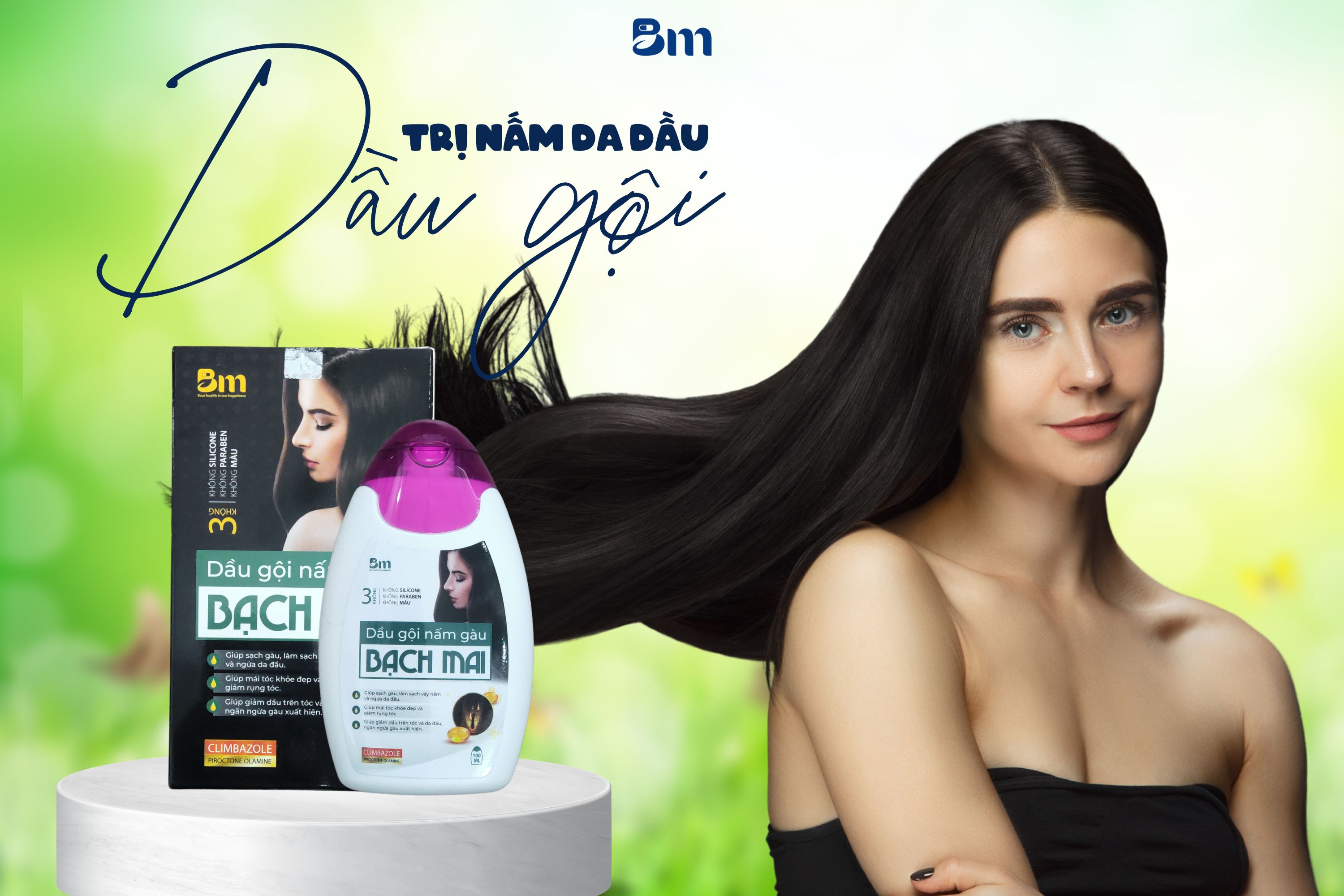 Dầu gội trị nấm da đầu Bạch Mai: Sạch vảy nấm, ngăn nấm quay lại