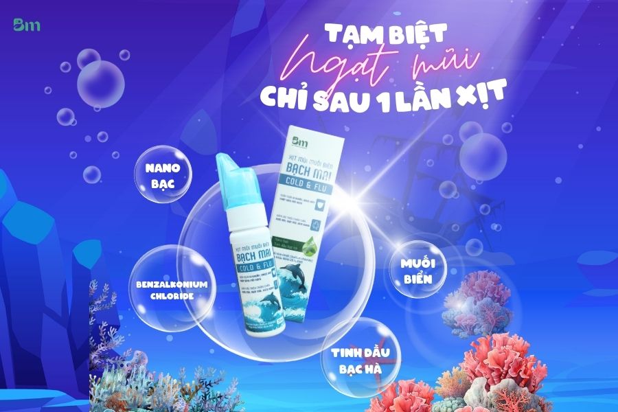 Xịt giảm nghẹt mũi cho trẻ - Một xịt giảm ngay bức bối khó chịu