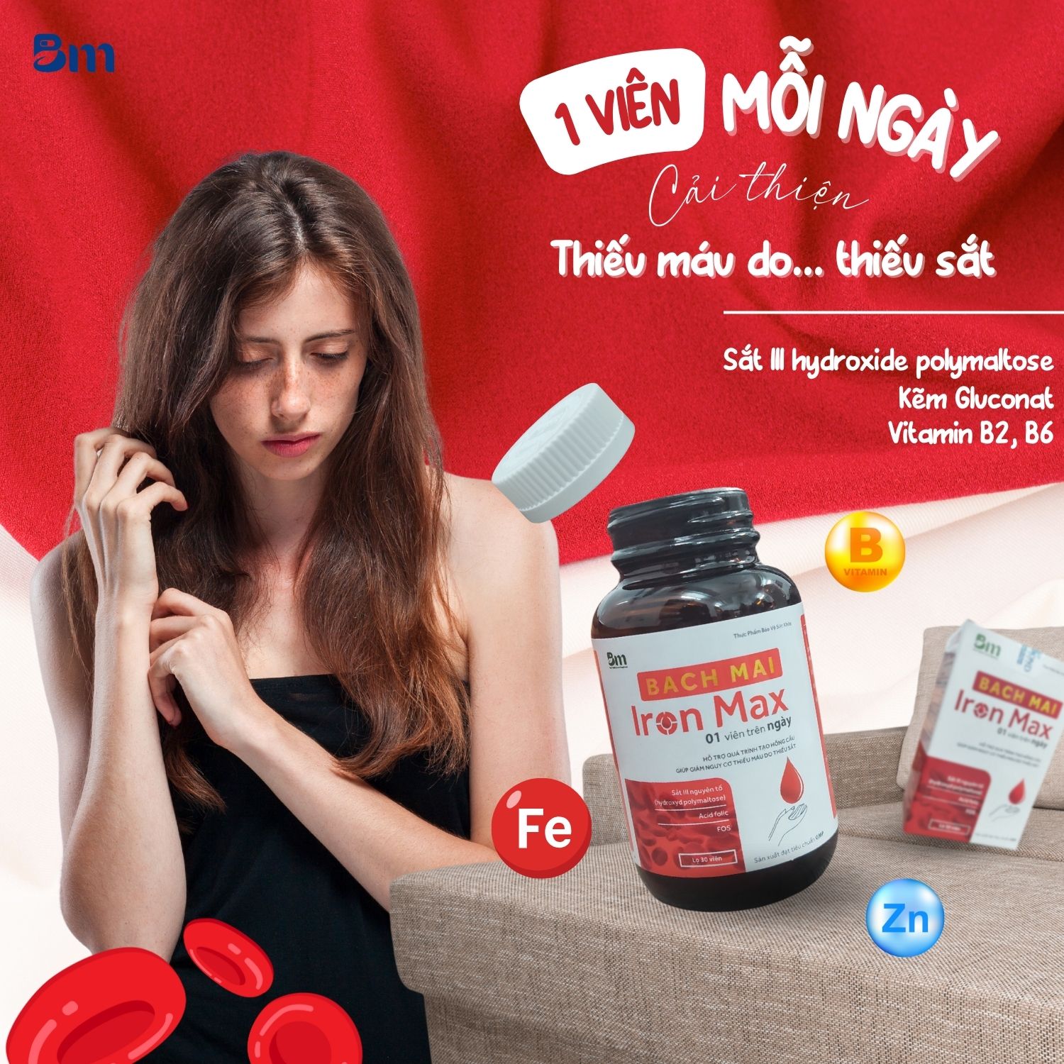 Bach Mai Iron Max là thực phẩm bảo vệ sức khỏe được bào chế với công thức ưu việt