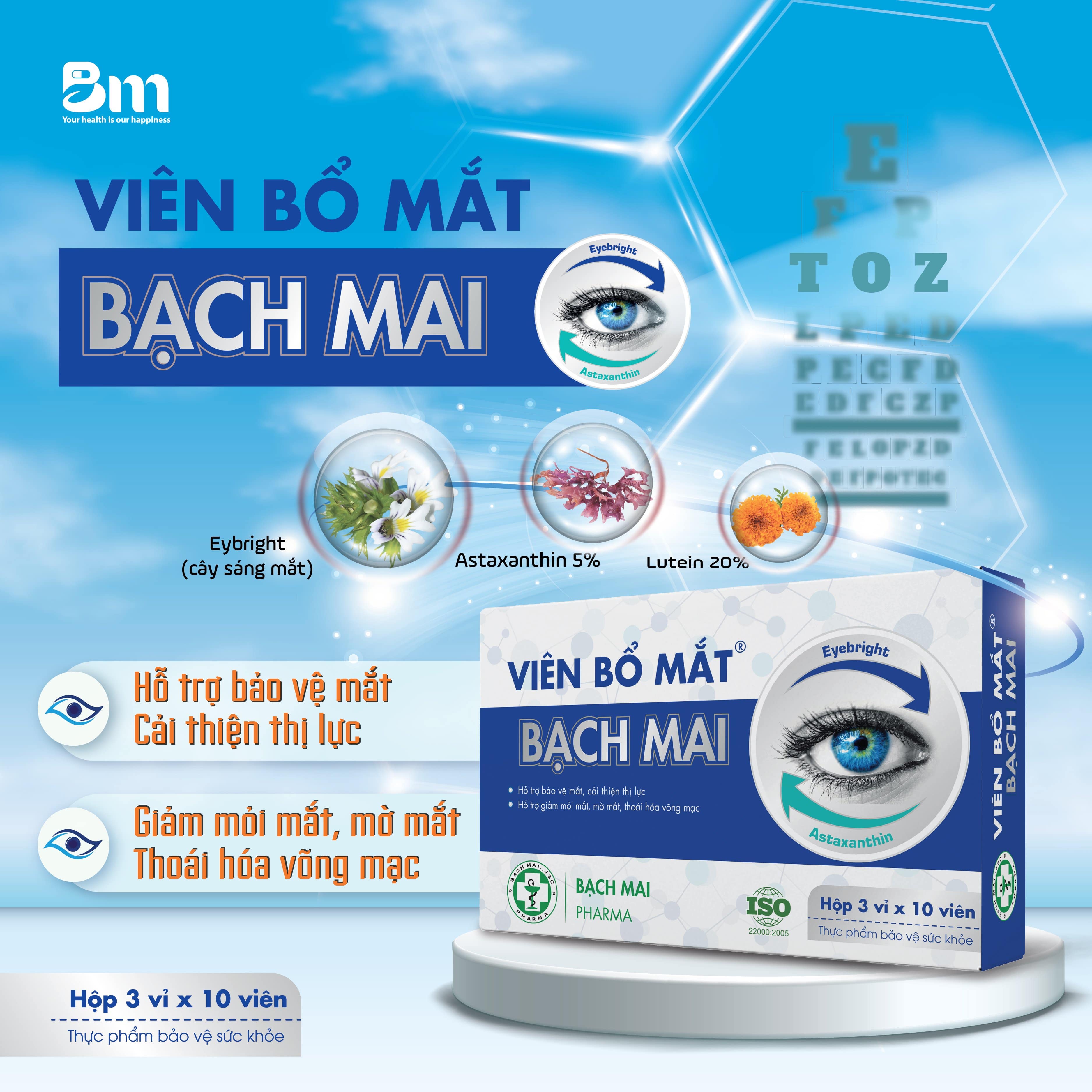 Viên bổ mắt Bạch Mai cải thiện thị lực
