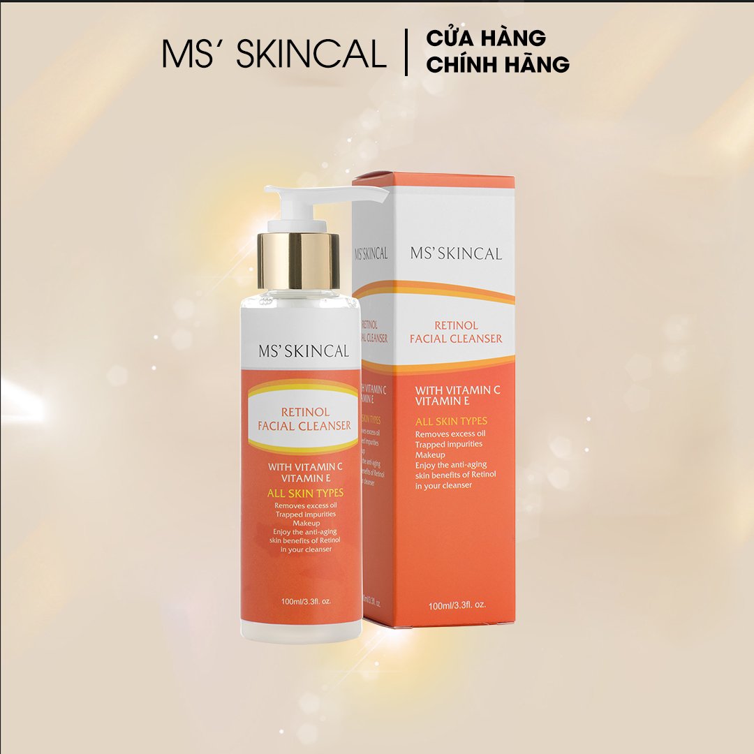 Bấm vào để xem thư viện ảnh Sữa rửa mặt phục hồi Ms'skincal Retinol facial cleanser dành cho da nám sạm