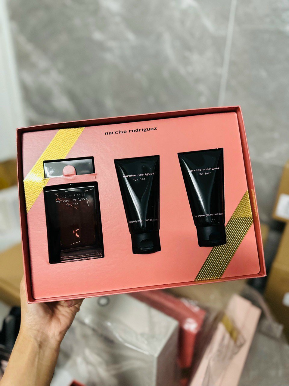 Set 50ml Nước hoa nữ Narciso Noir Musc Rose