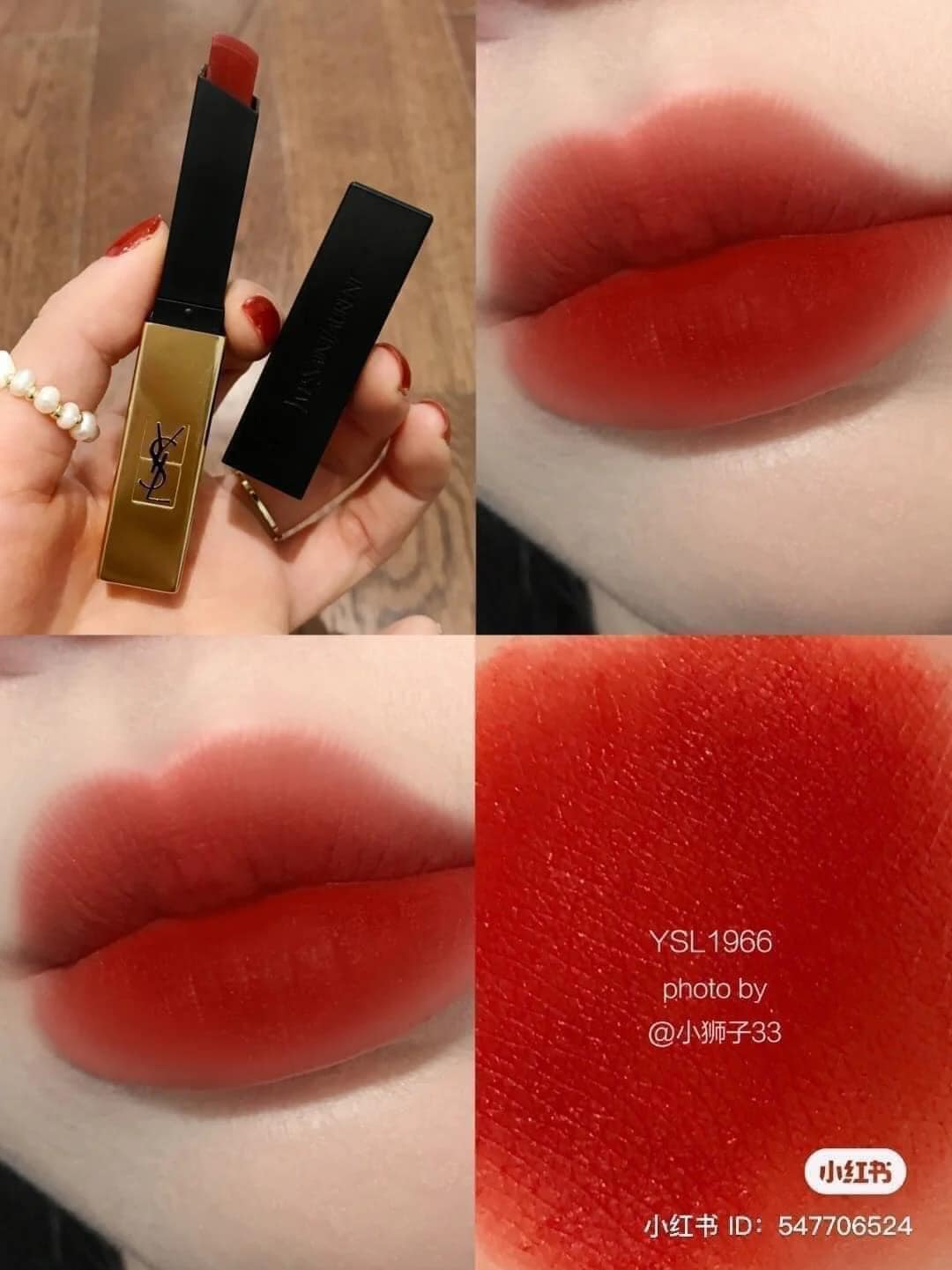 Son YSL The Slim Màu 1966 Rouge Libre – Đỏ đất cân mọi làn da