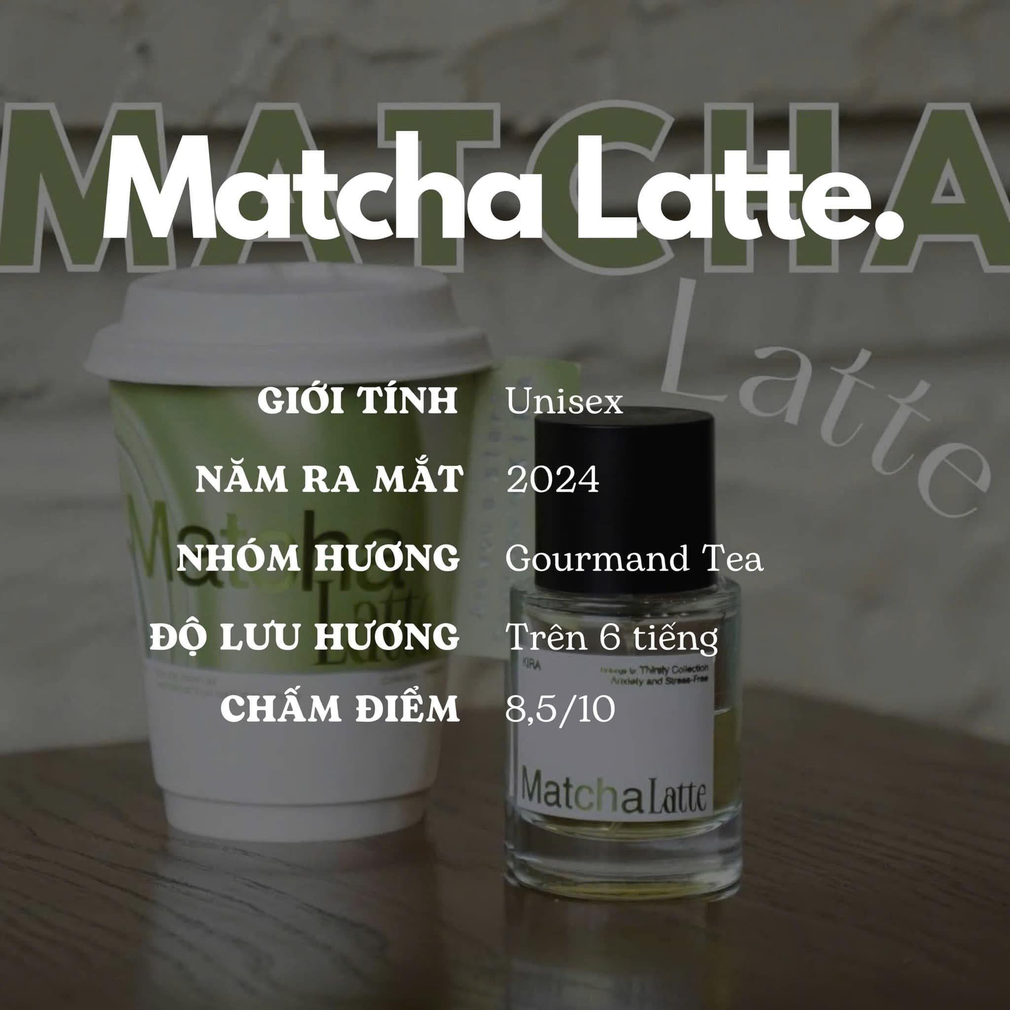 Full 50ml - Nước Hoa Unisex Kira Parfum Matcha Latte