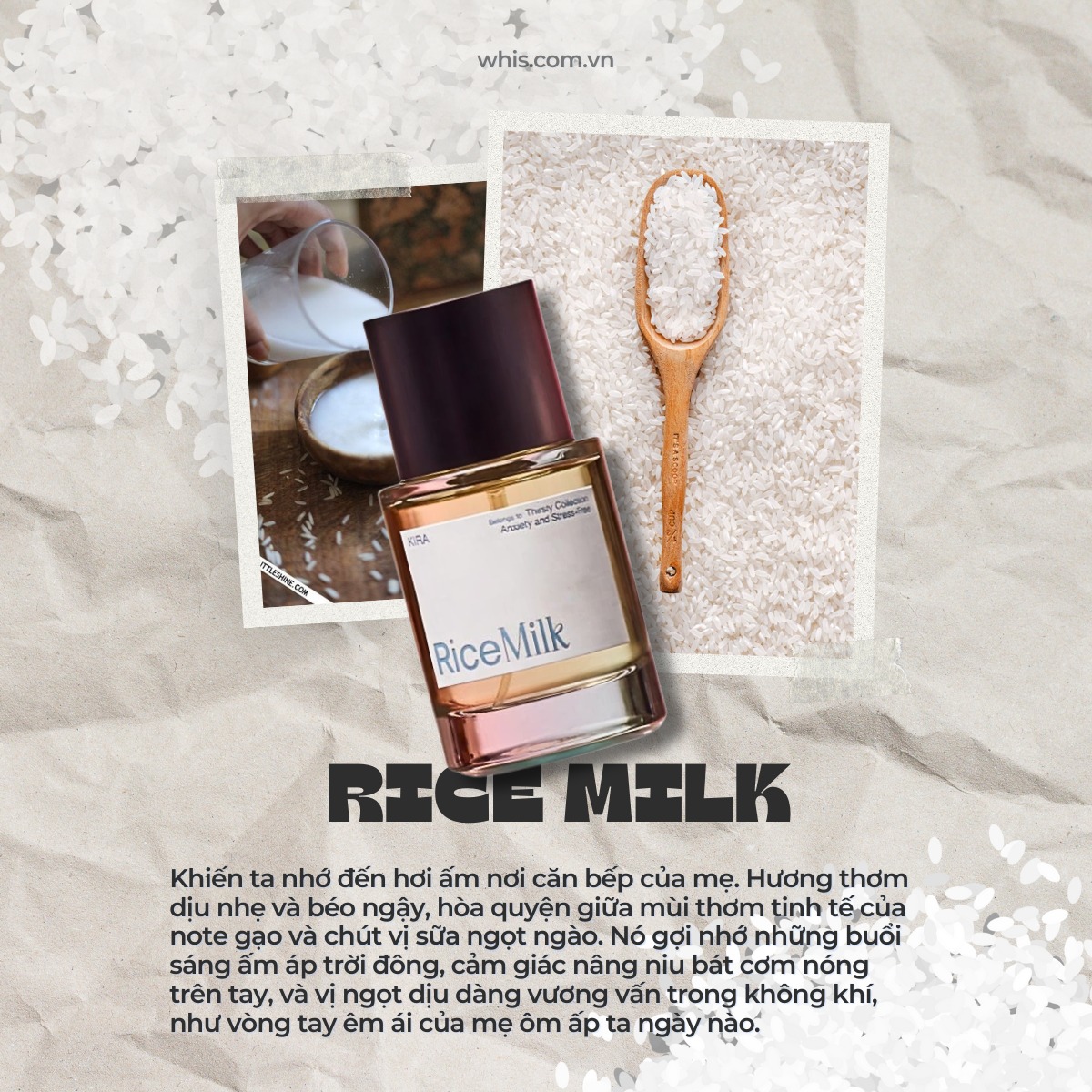 Full 50ml - Nước Hoa Unisex Kira Parfum Rice Milk