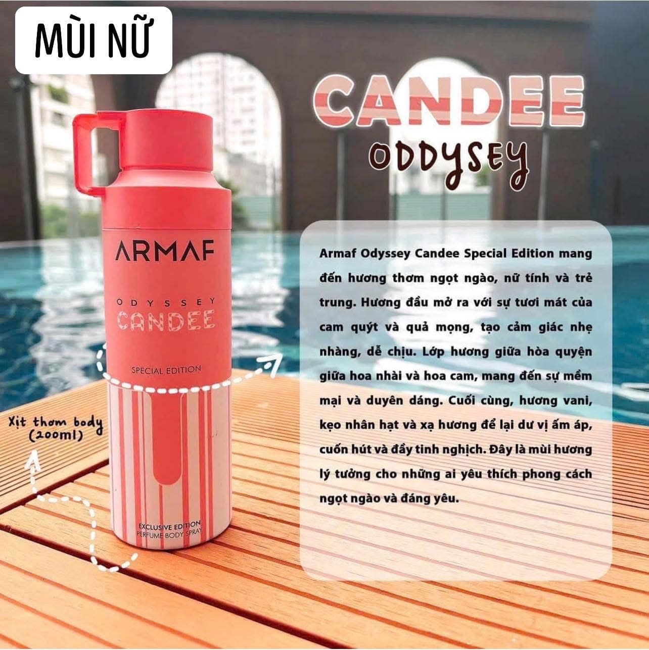 Xịt thơm body mist Armaf Odyssey ( note đơn đặt màu nào nhé)