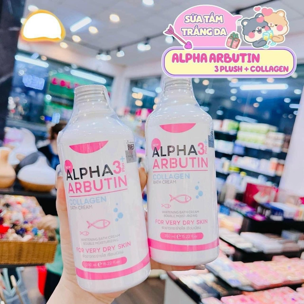 Kem Tắm Trắng Alpha Arbutin Plus 3+ Collagen MP