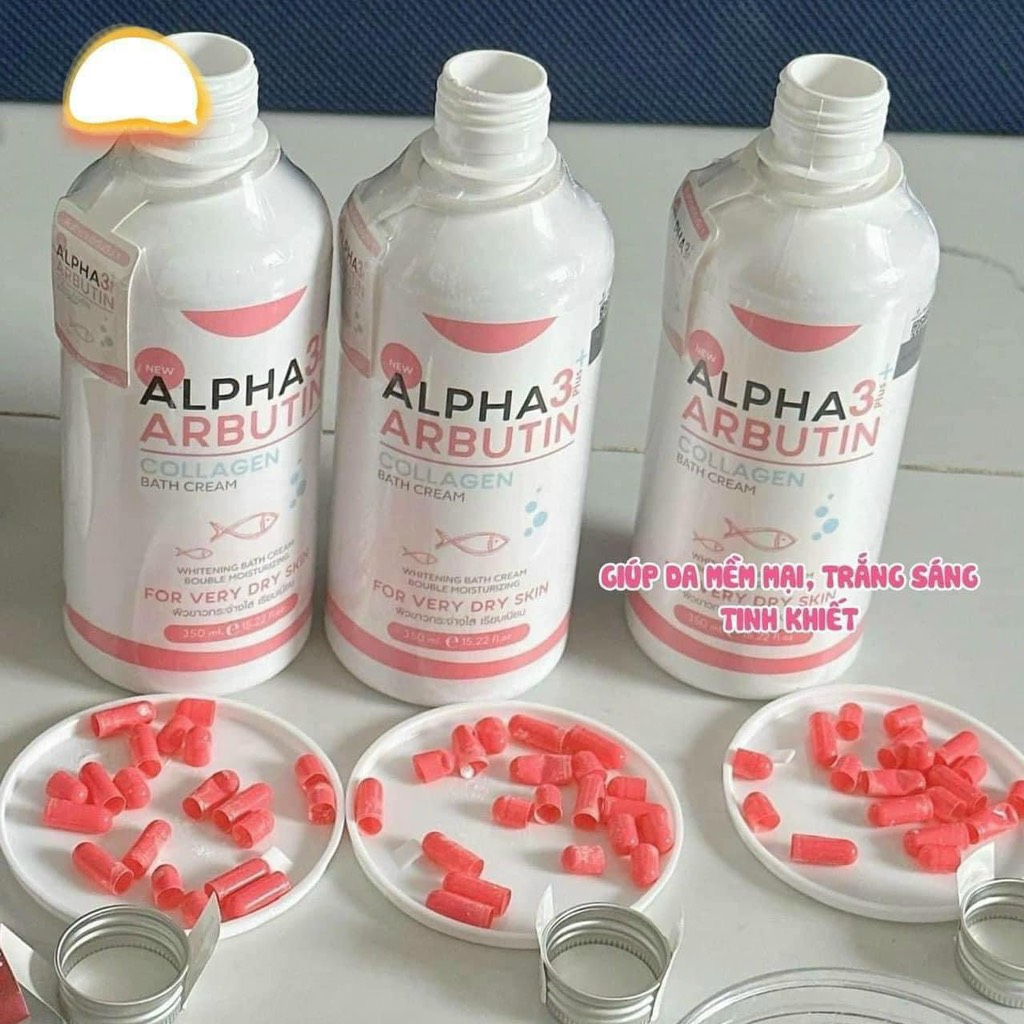 Kem Tắm Trắng Alpha Arbutin Plus 3+ Collagen MP