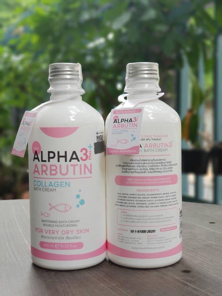 Kem Tắm Trắng Alpha Arbutin Plus 3+ Collagen MP