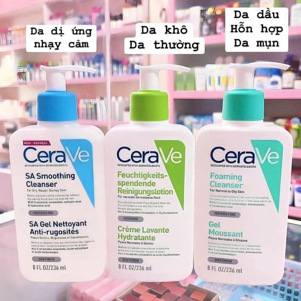 Sữa rửa mặt Carave SA nhạy cảm MP