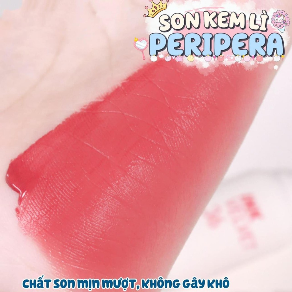 Son kem lì  Peripera Velbet 36 - Hồng San Hô MP