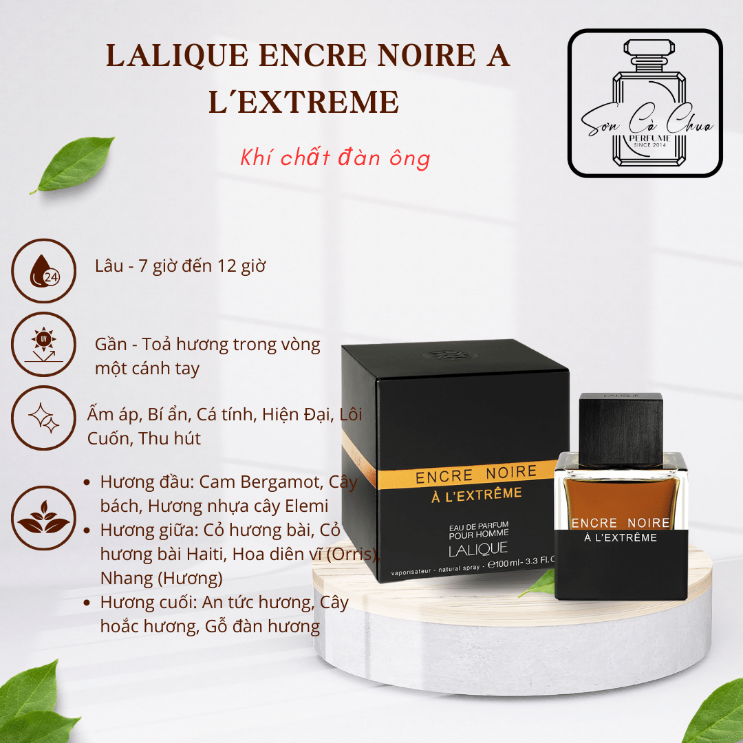 Chiết 10ml - Nước Hoa Nam Lalique Encre Noire A L’Extreme