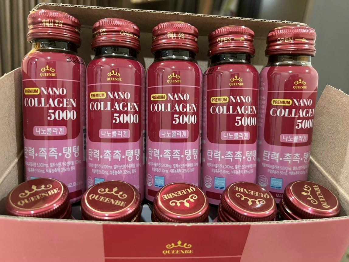 Nước Uống Premium Nano Collagen QueenBe 5000mg (50ml*10chai)