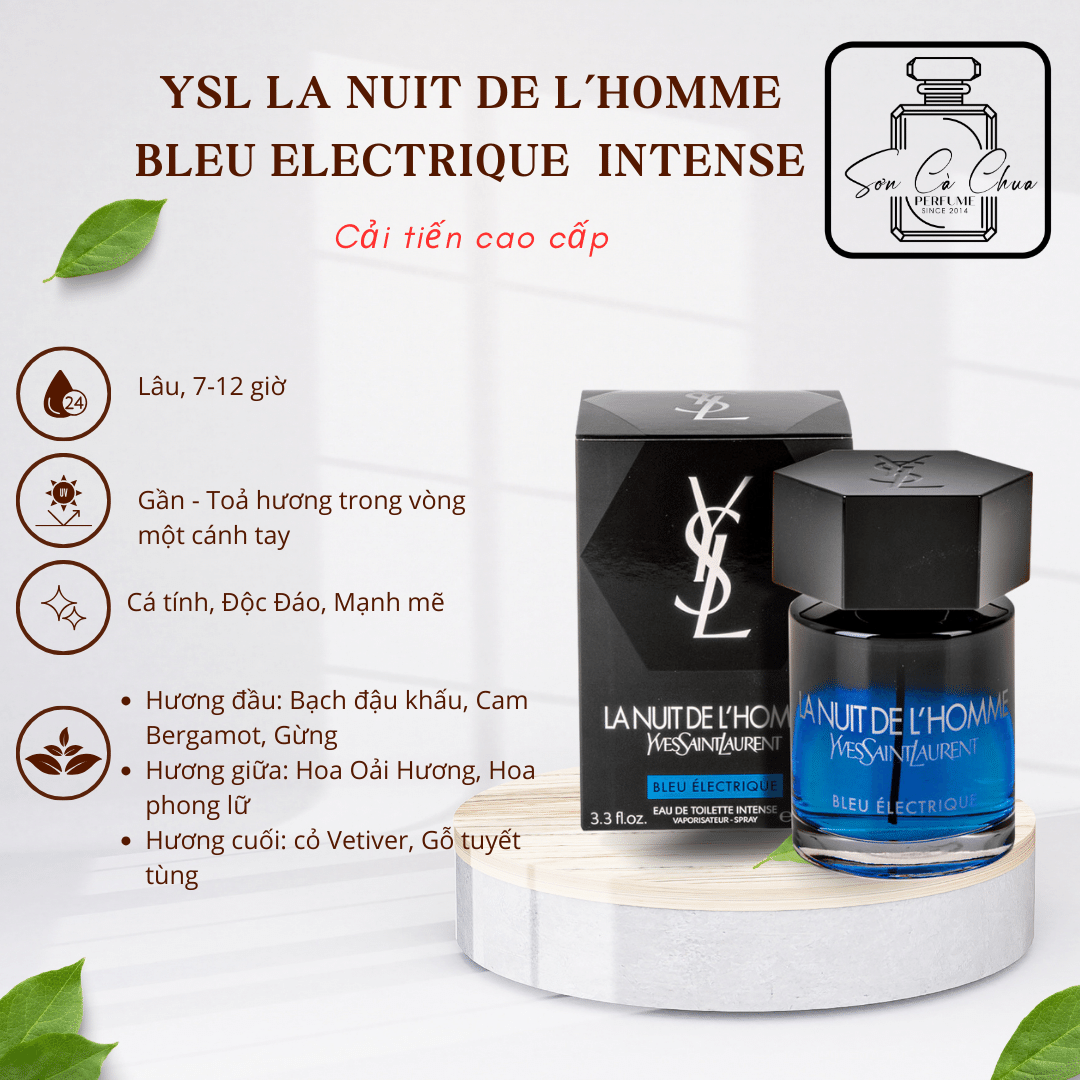 Chiết 10ml - Nước Hoa Nam Yves Saint Laurent YSL La Nuit de L’Homme Bleu Electrique EDT Intense