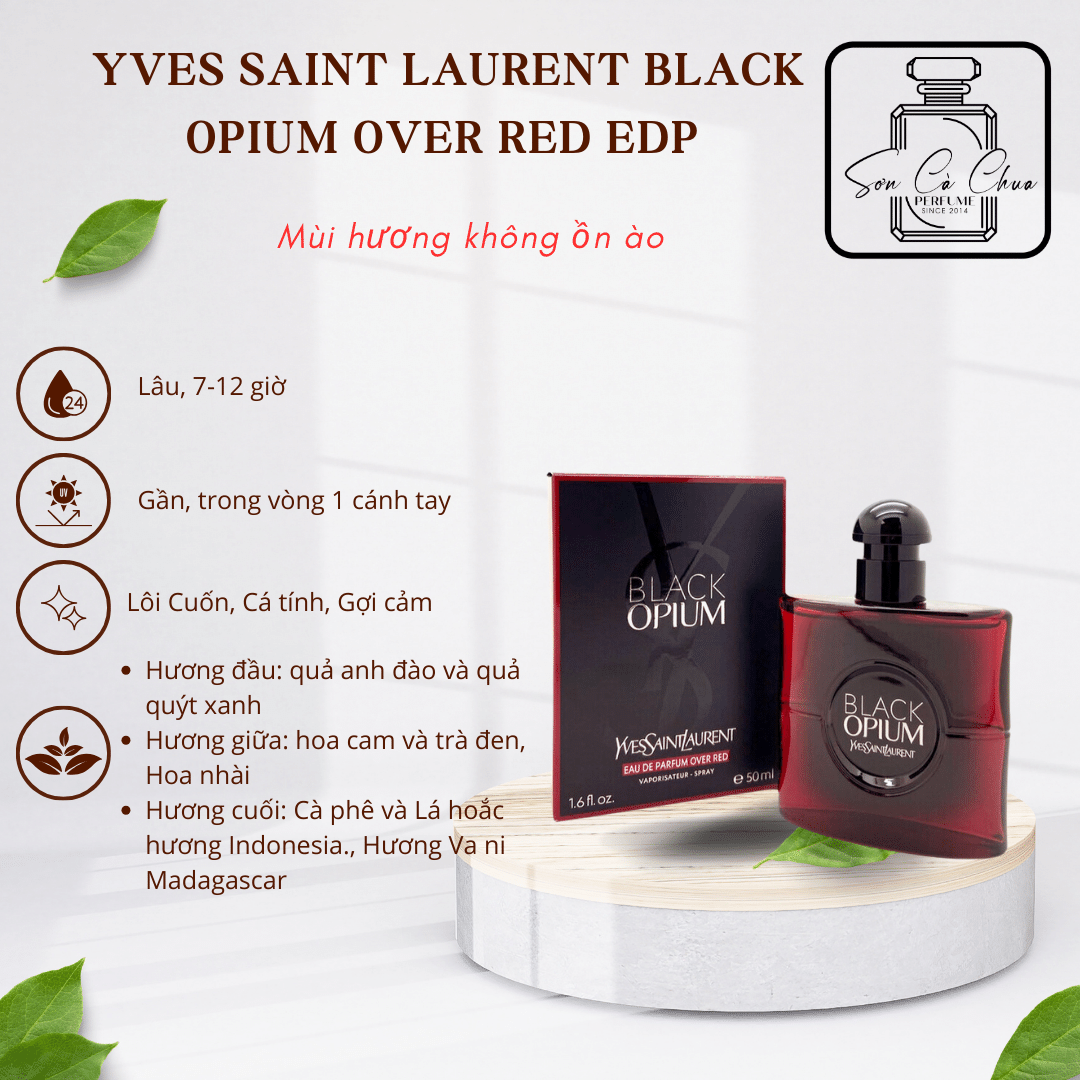 Full 90ml - Nước Hoa Nữ Yves Saint Laurent Black Opium Over Red EDP
