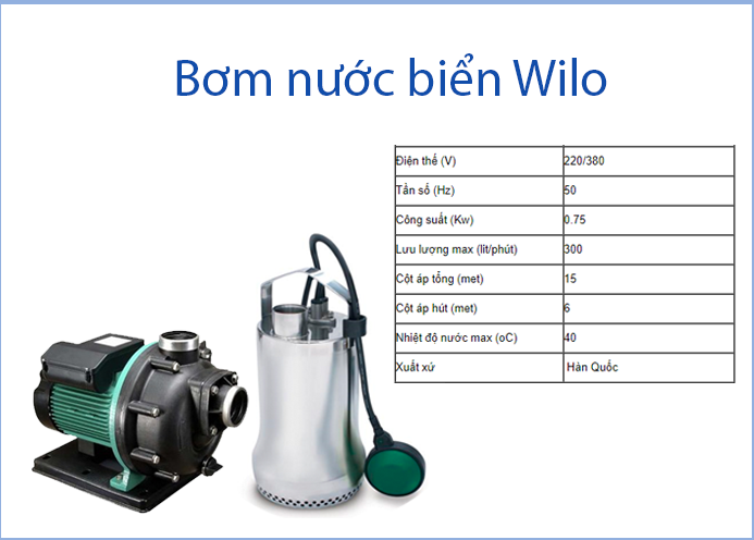 Máy bơm nước biển : Thông số kỹ thuật, Cấu tạo, Bảng giá mới 2022