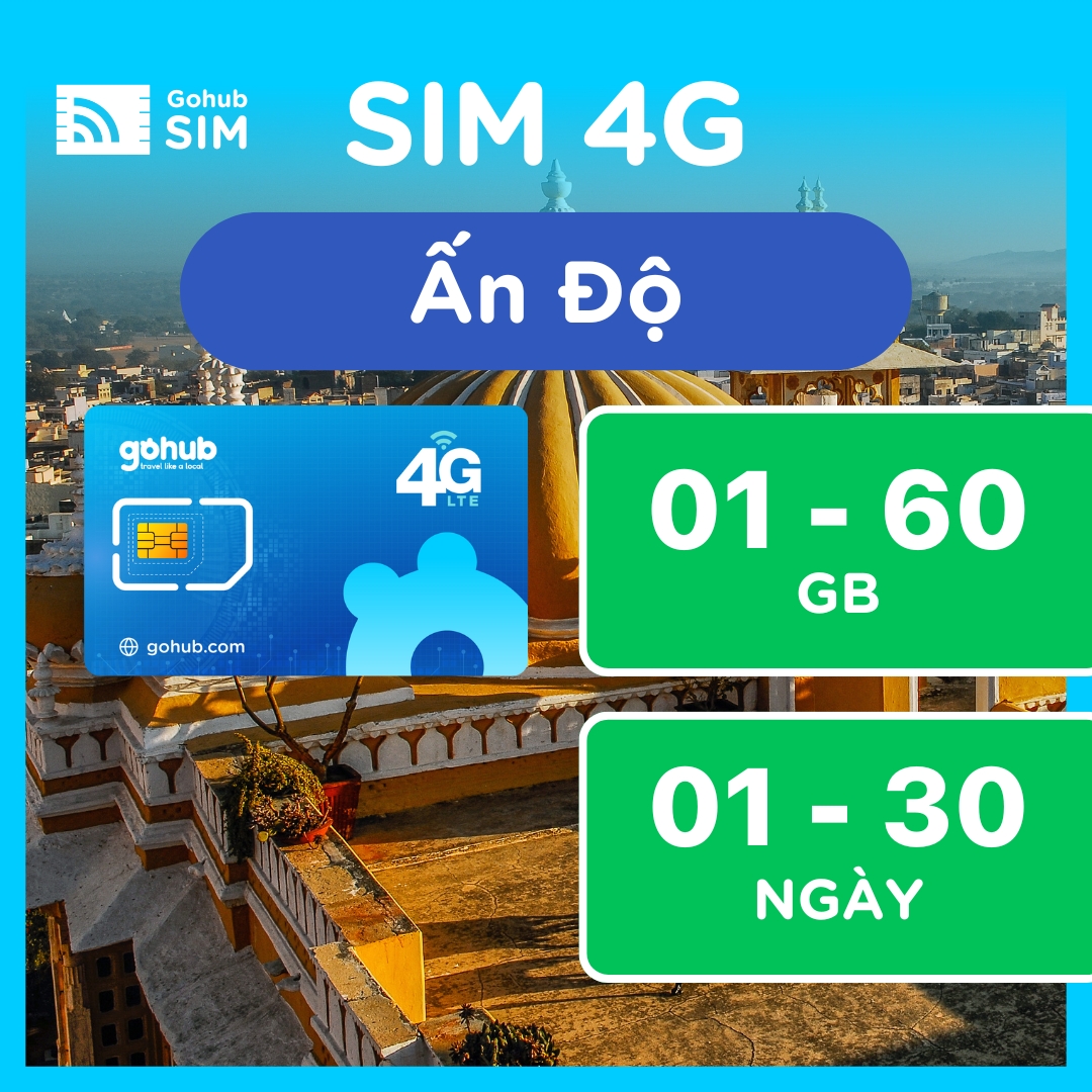 SIM 4G Ấn Độ – Dùng Ngay Khi Đến, Không Cần Hộ Chiếu, Mạng Ổn Định