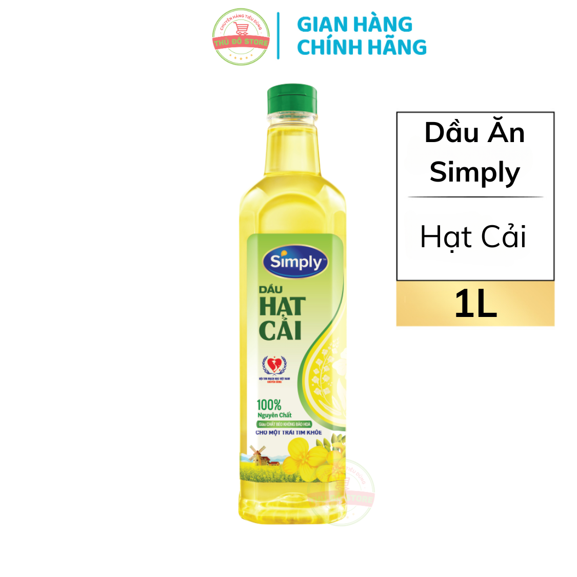 Dầu Ăn Simply Hạt Cải - Chai 1L