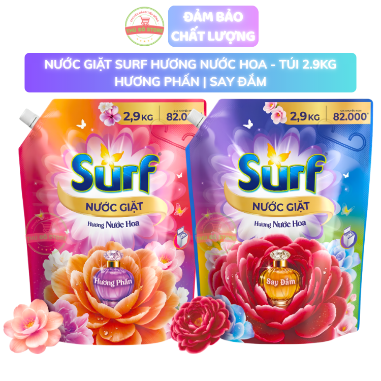 Nước Giặt Surf Hương Nước Hoa - Túi 2.9KG