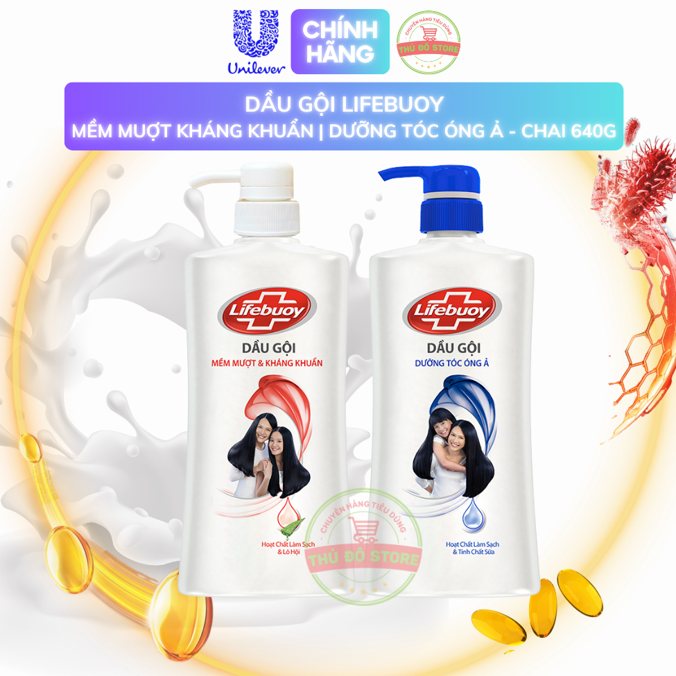 Dầu Gội Lifebuoy - Chai 640G