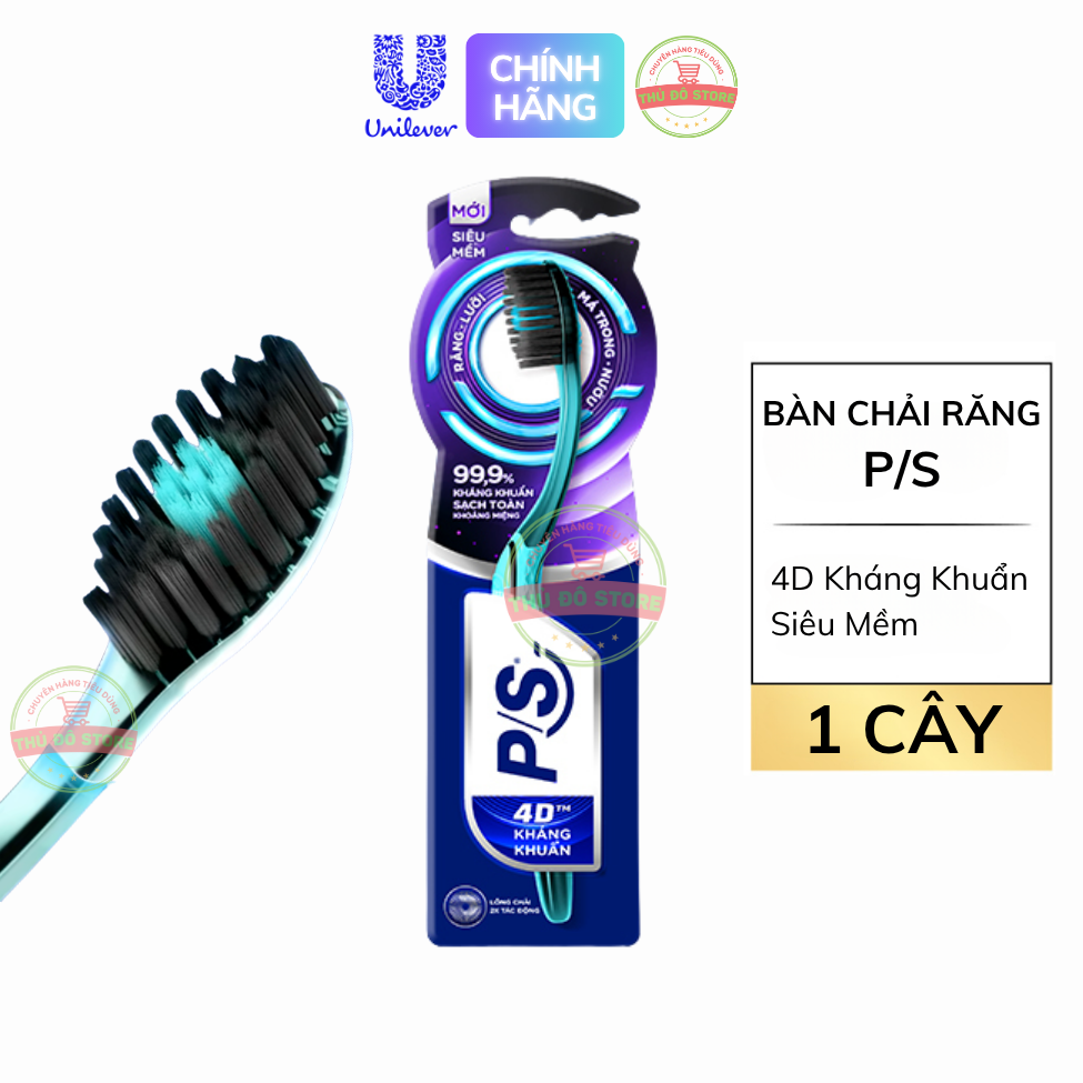 Bàn Chải Đánh Răng PS 4D Kháng Khuẩn Cao Cấp