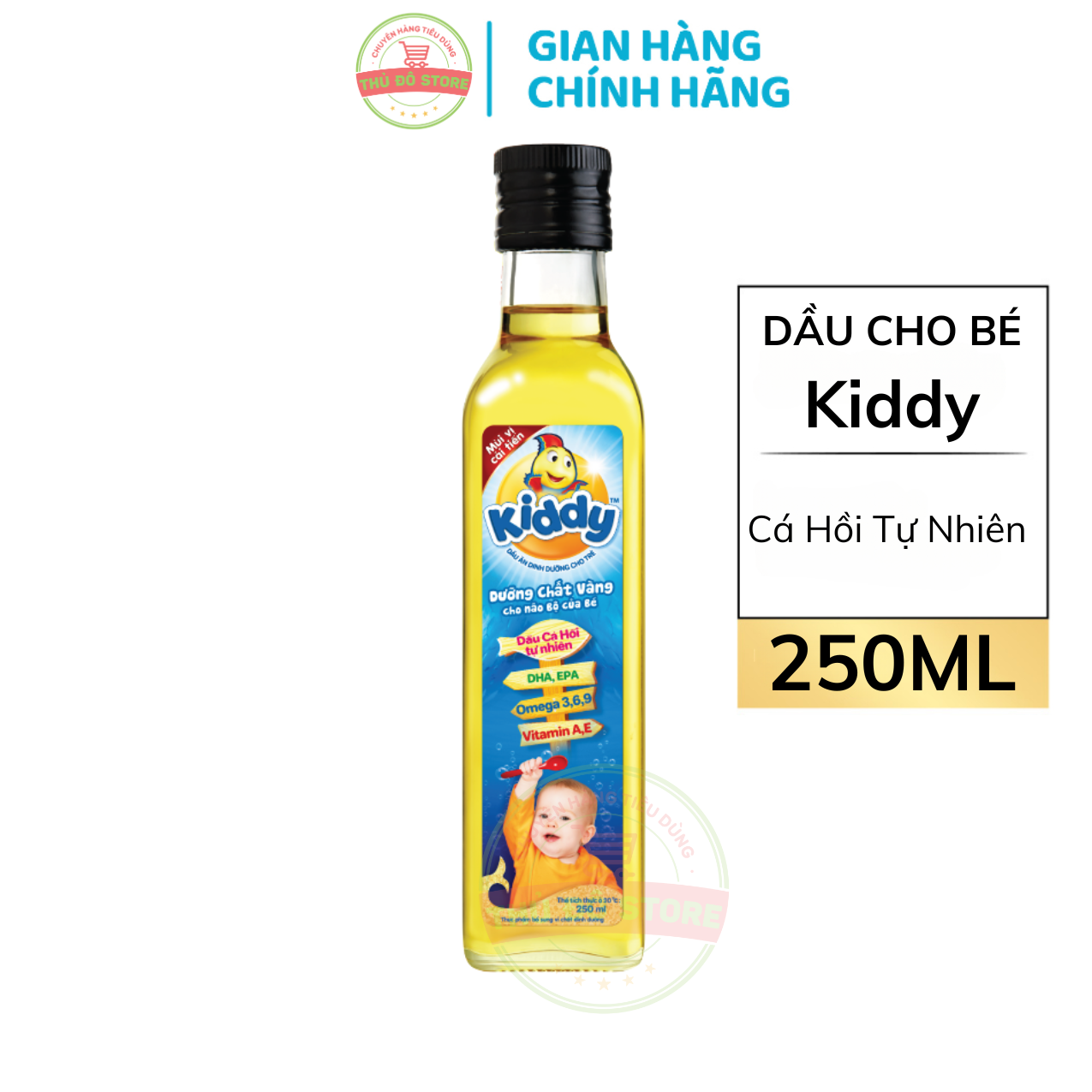 Dầu Ăn Kiddy Cá Hồi Dinh Dưỡng Cho Bé - Chai 250ML
