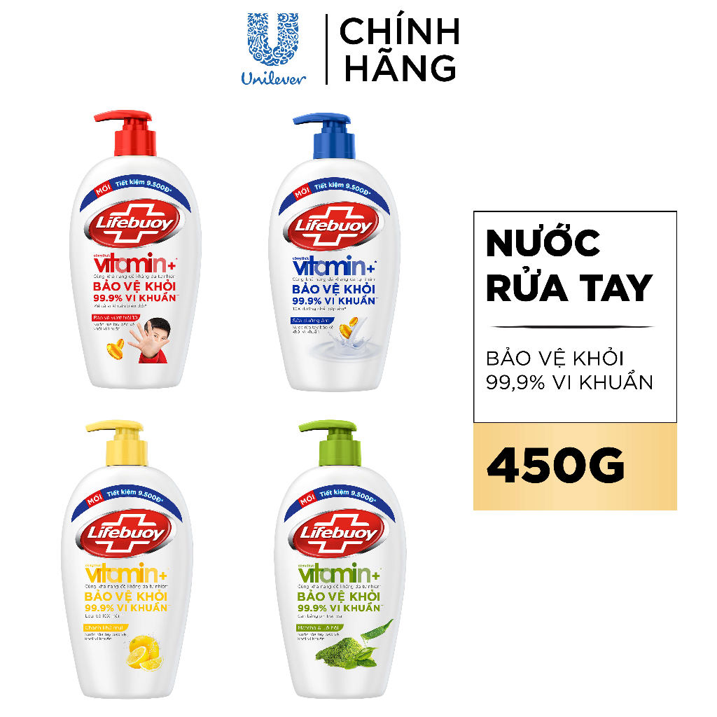 Nước Rửa Tay Lifebuoy Chai To 450G