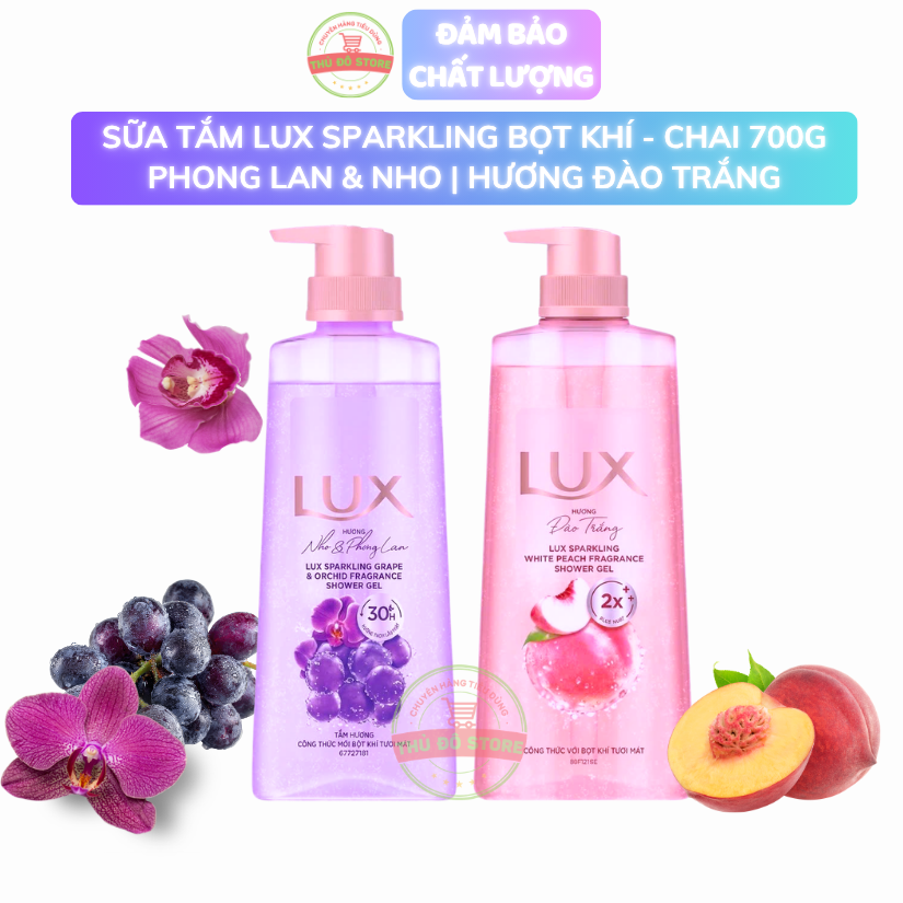 Sữa Tắm Lux Sparkling Bọt Khí Thơm Mát - Chai 700G